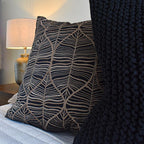 Rake Leaf Black Lounge Cushion-abc