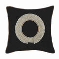 Shell Ring Black Lounge Cushion 55 x 55 cm-abc