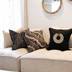 Shell Ring Coffee Black Lounge Cushion 55 x 55cm-abc