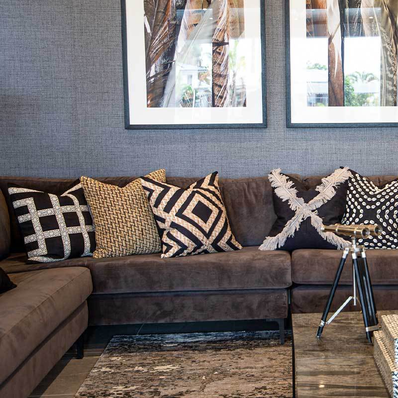 Shoowa Diamond Black Lounge Cushion 55 x 55 cm-abc