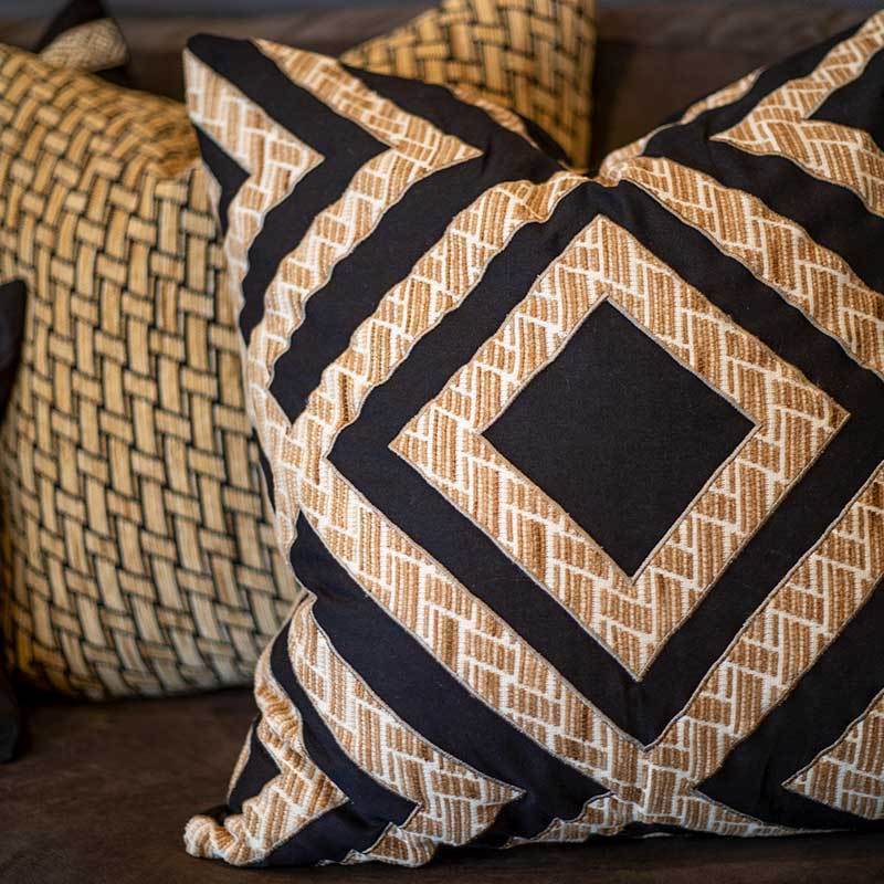 Shoowa Diamond Black Lounge Cushion 55 x 55 cm-abc