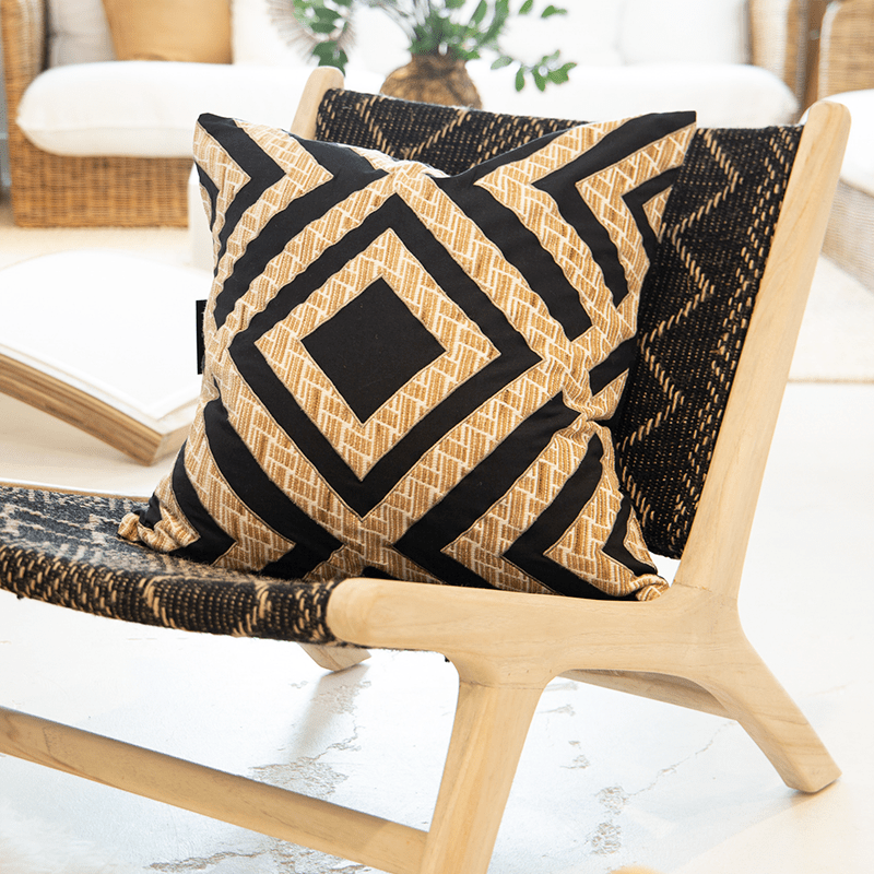 Shoowa Diamond Black Lounge Cushion 55 x 55 cm-abc