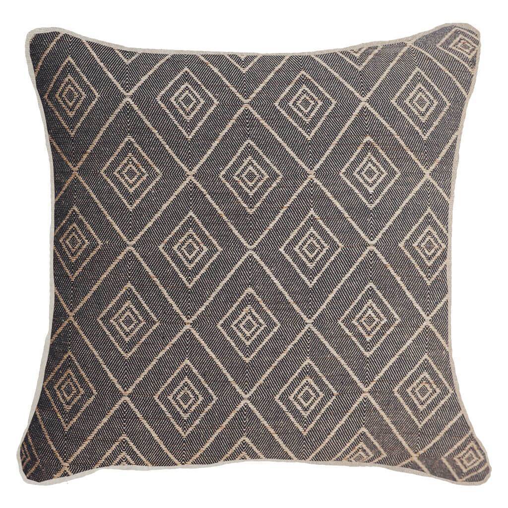 Weave Cross Black Lounge Cushion 55 x 55 cm-abc