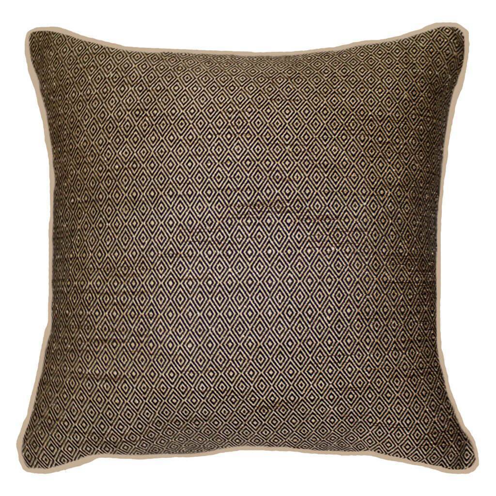 Weave Diamond Black/Beige Cushion 55x55cm-abc