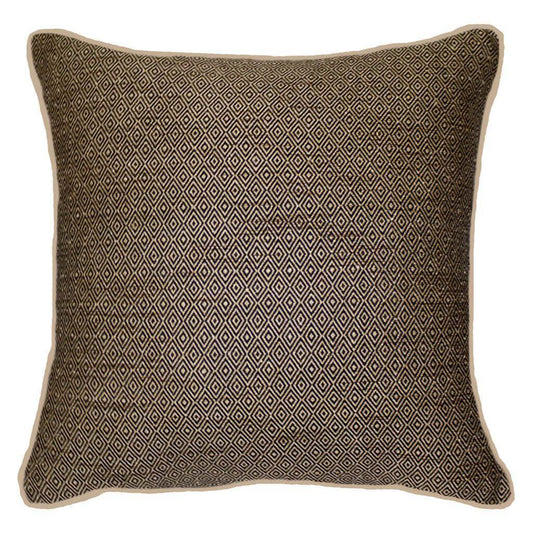 Weave Diamond Black/Beige Cushion 55x55cm-abc