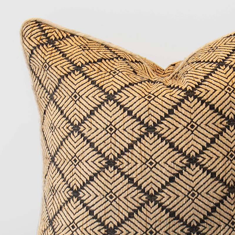 Weave Phulkari Black Lounge Cushion 55 x 55 cm-abc