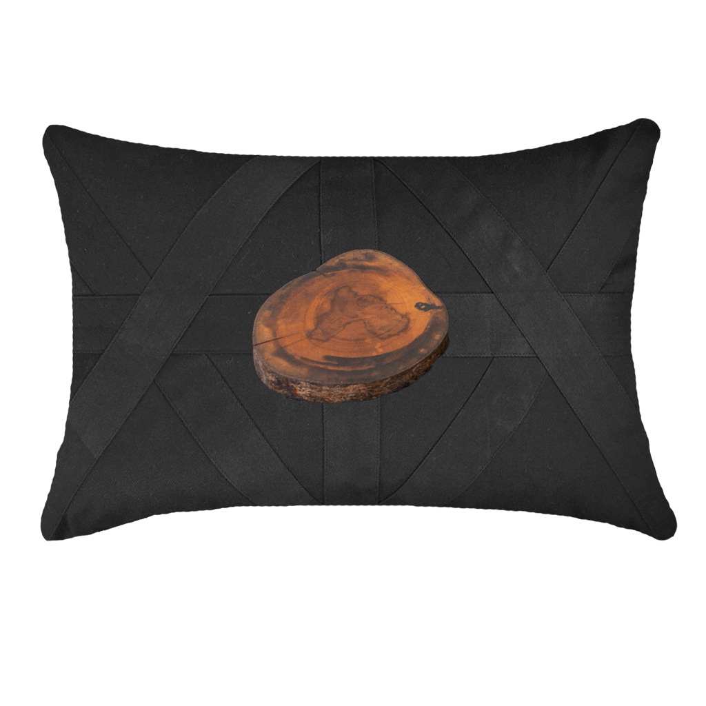 Wood Slab Black Lounge Cushion 55 x 55cm-abc