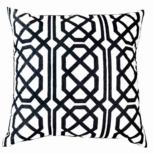 Jagger Black & White Lounge Cushion 55 x 55 cm-abc