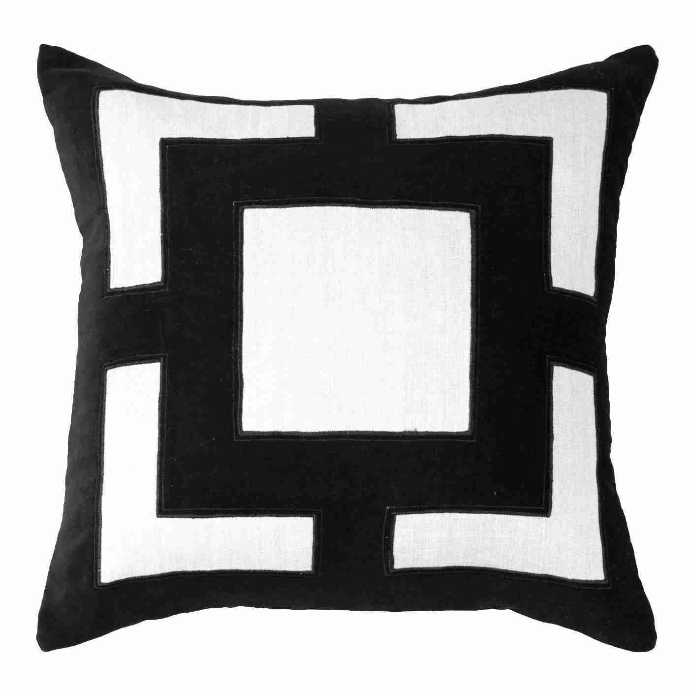 Panel Black And White Lounge Cushion 55 x 55 cm-abc