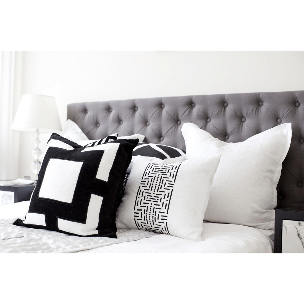 Panel Black And White Lounge Cushion 55 x 55 cm-abc