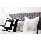 Panel Black And White Lounge Cushion 55 x 55 cm-abc
