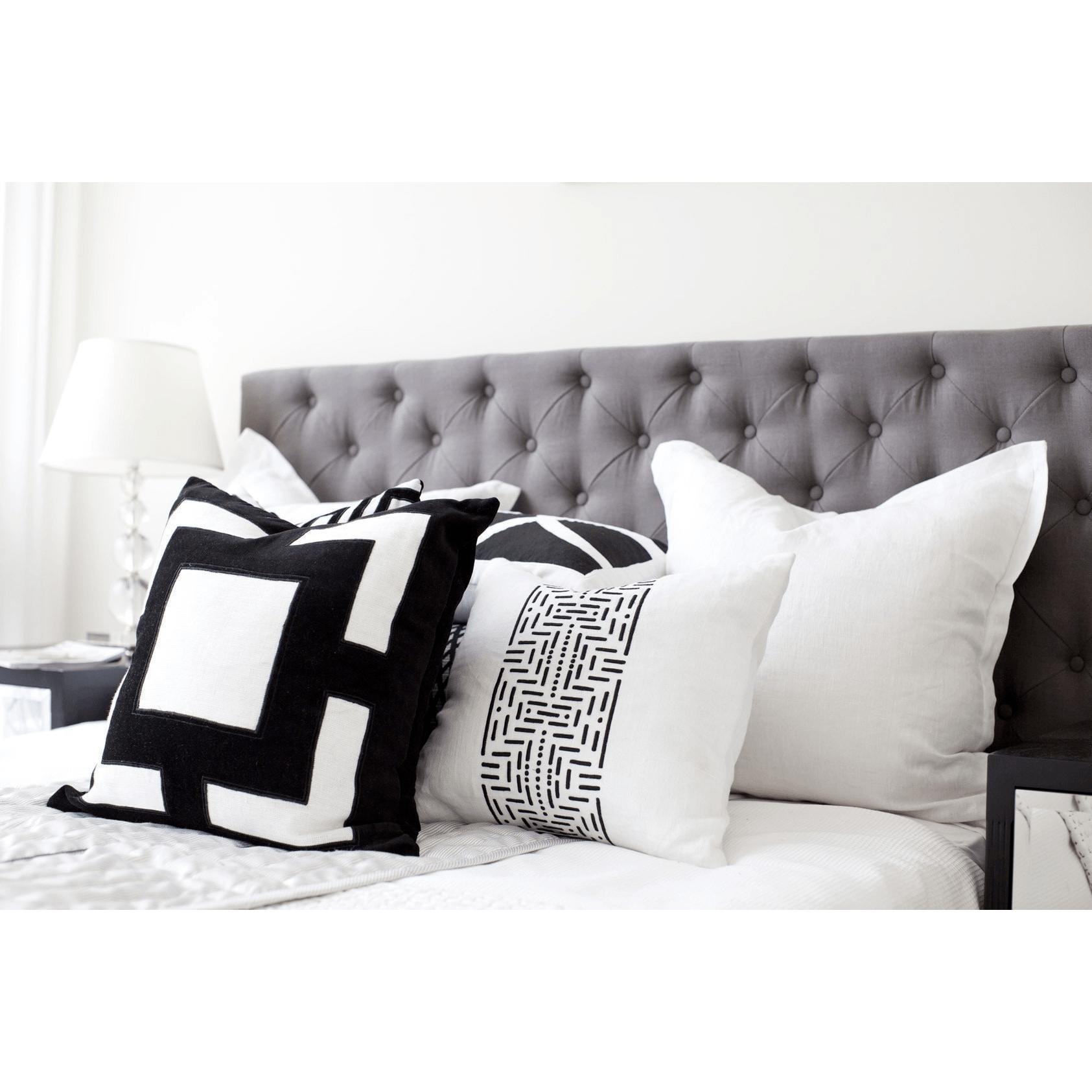 Panel Black And White Lounge Cushion 55 x 55 cm-abc