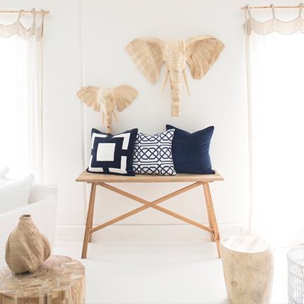 Jagger Print Navy Lounge Cushion 55 x 55 cm-abc
