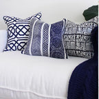 Jagger Print Navy Lounge Cushion 55 x 55 cm-abc