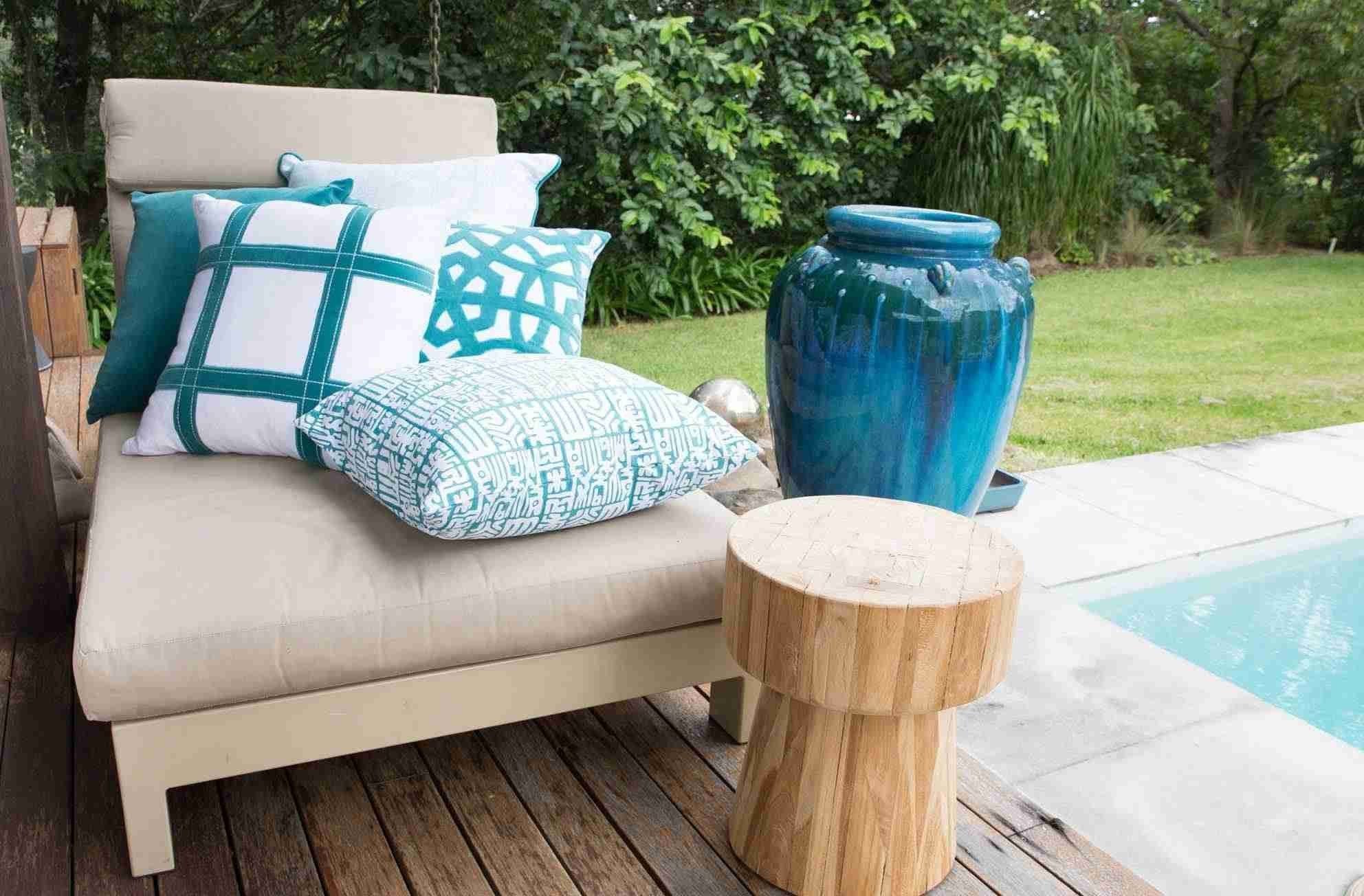 Linen Grid Peacock Lounge Cushion 55x55cm-abc
