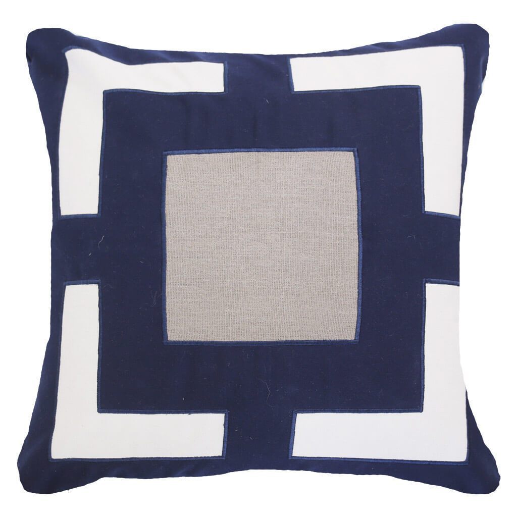 Outdoor Panel Navy Lounge Cushion 55 x 55 cm-abc