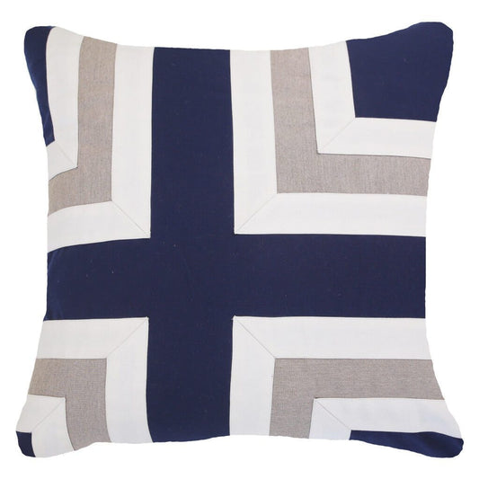 Outdoor Regent Cross Navy Lounge Cushion 55 x 55 cm-abc