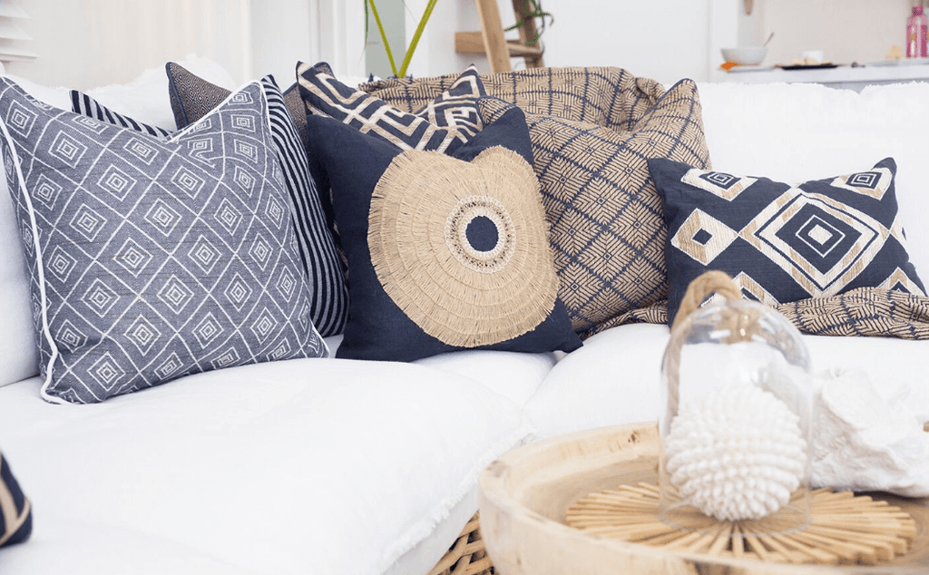 Weave Phulkari Navy Lounge Cushion 55 x 55 cm-abc