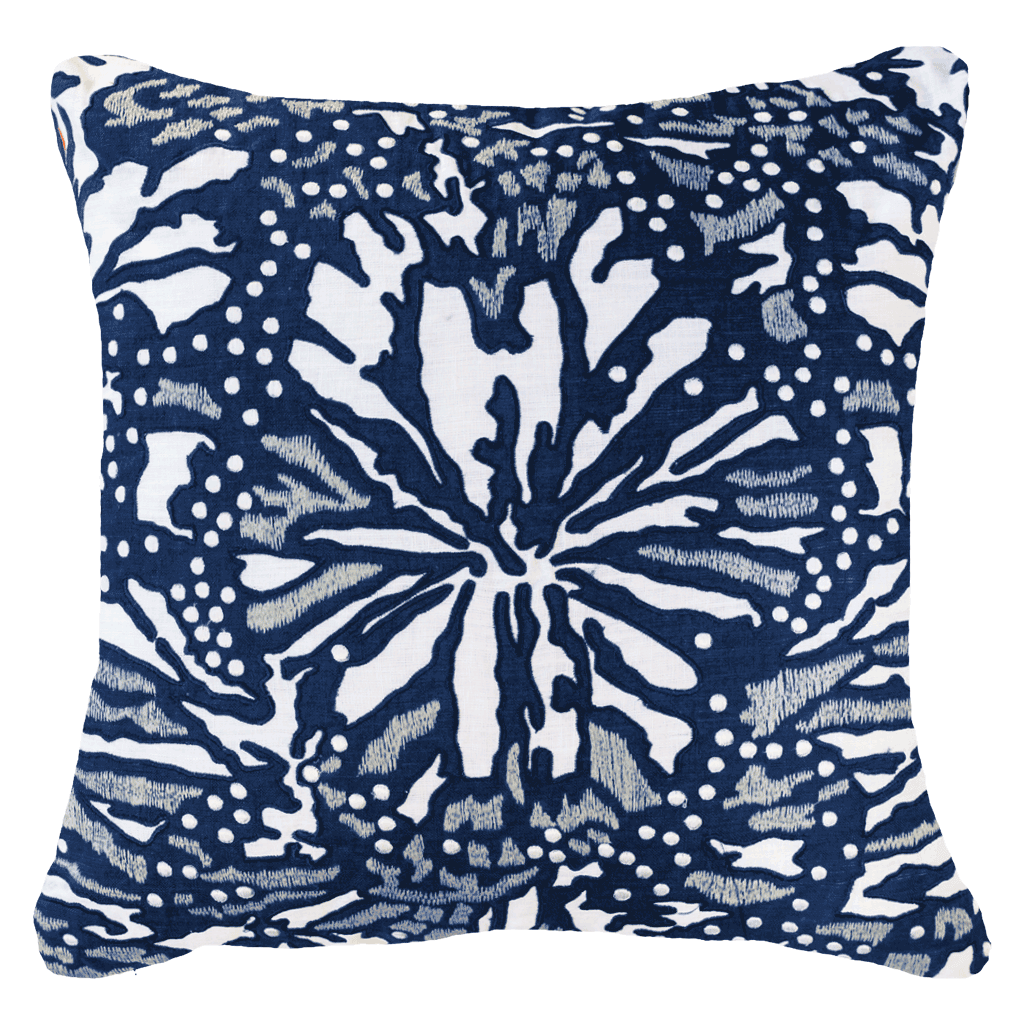 Butterfly Navy Lounge Cushion 55cm x 55cm-abc