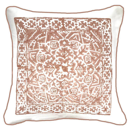 Kilim Block Print Blush Lounge Cushion-abc