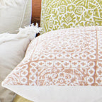 Kilim Repeat Block Print Blush Lounge Cushion-abc