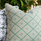 Weave Phulkari Celadon Lounge Cushion 55 x 55 cm-abc