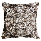Brahmin Moth Screenprint Chocolate Cushion-abc