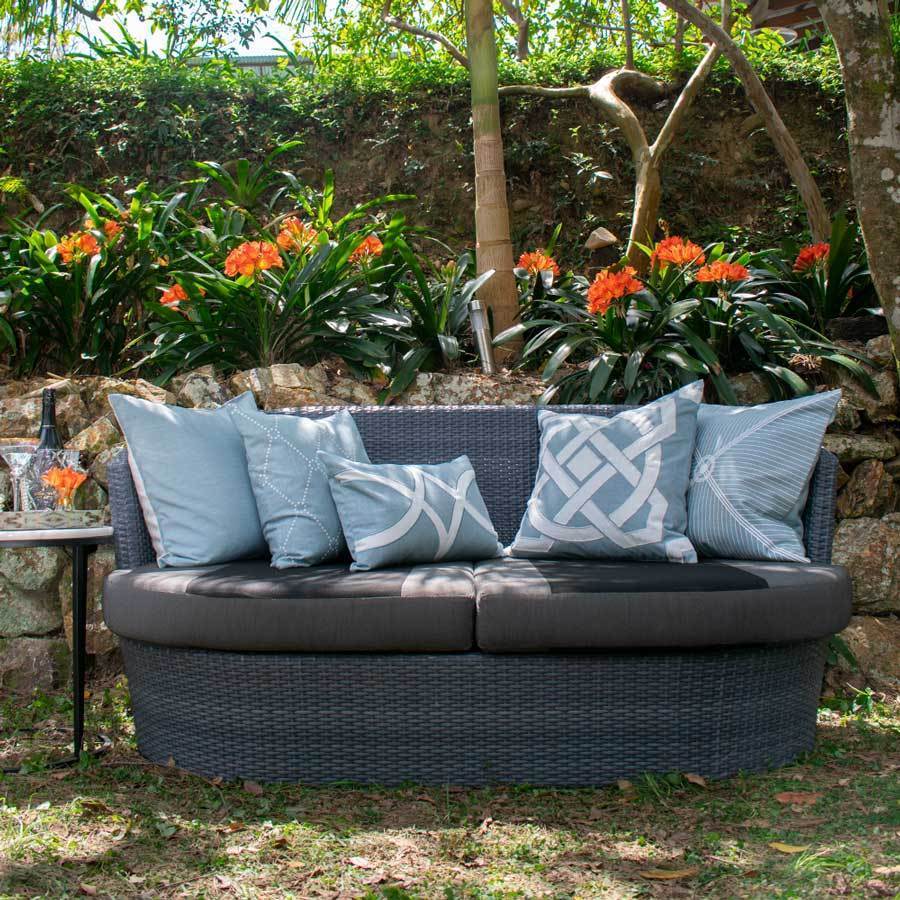 Outdoor Reverse Cloud White Lounge Cushion 55 x 55 cm-abc
