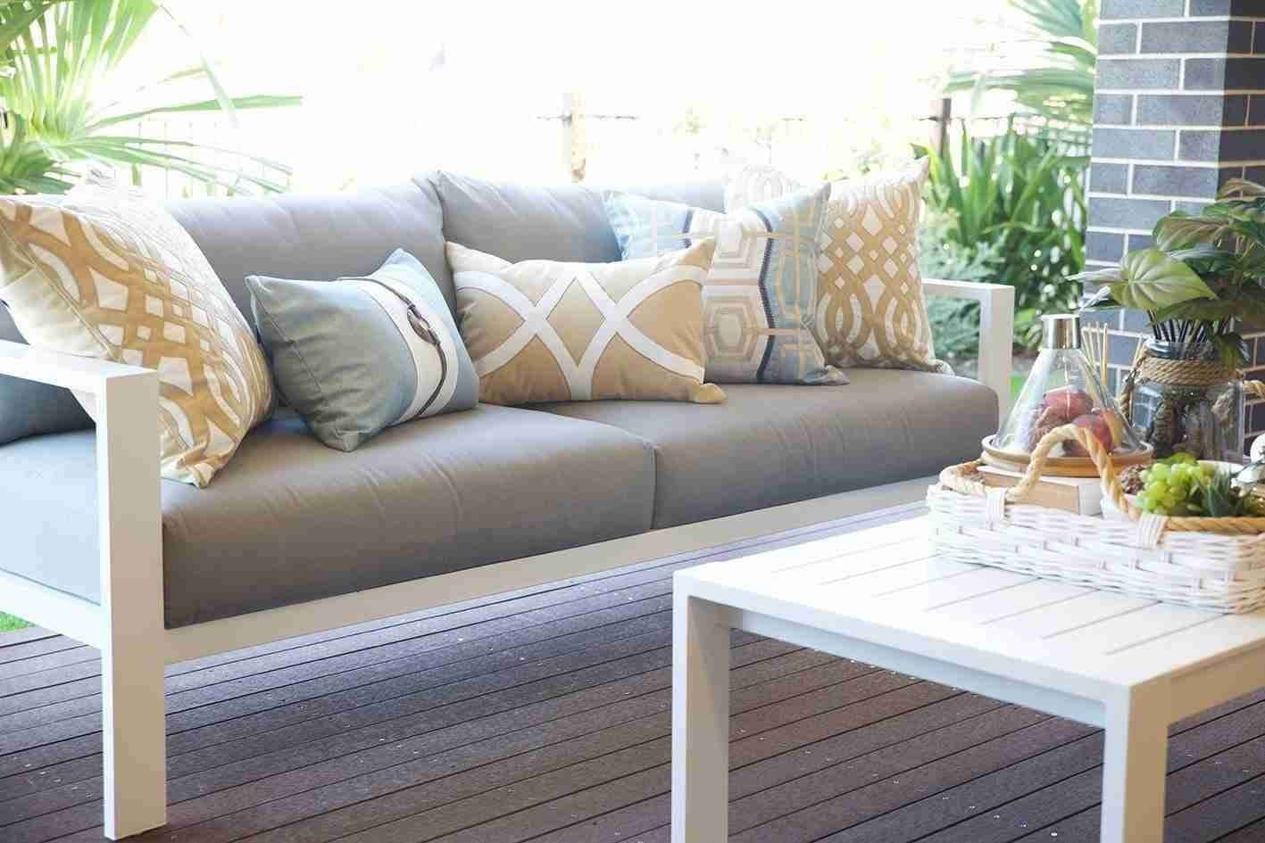 Outdoor Diamond Scroll Natural Lounge Cushion 55 x 55 cm-abc