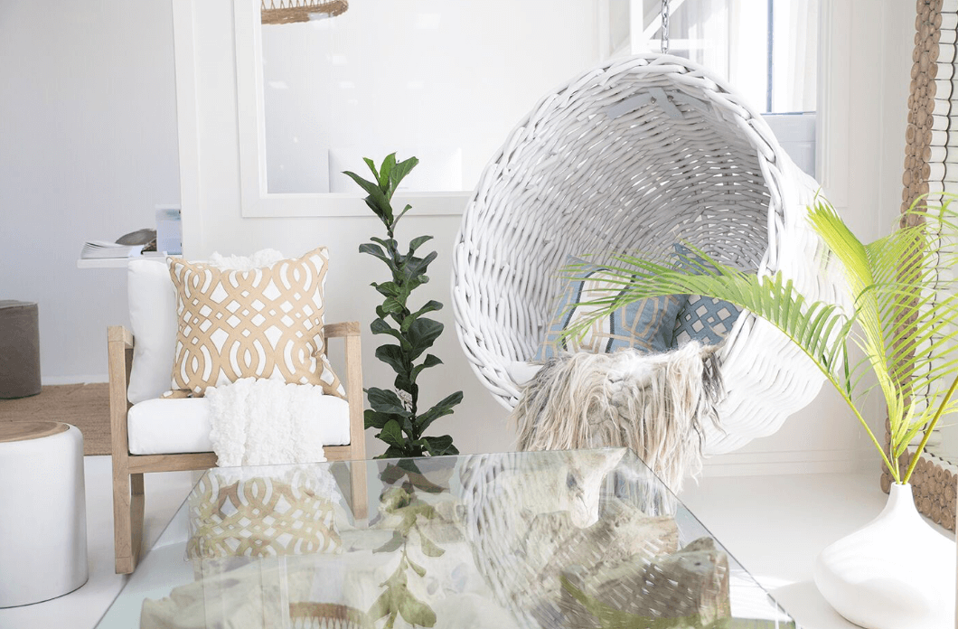 Outdoor Diamond Scroll Natural Lounge Cushion 55 x 55 cm-abc