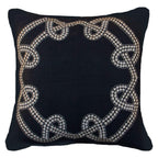 Dot Chain Knot Black Lounge Cushion 55x55cm-abc