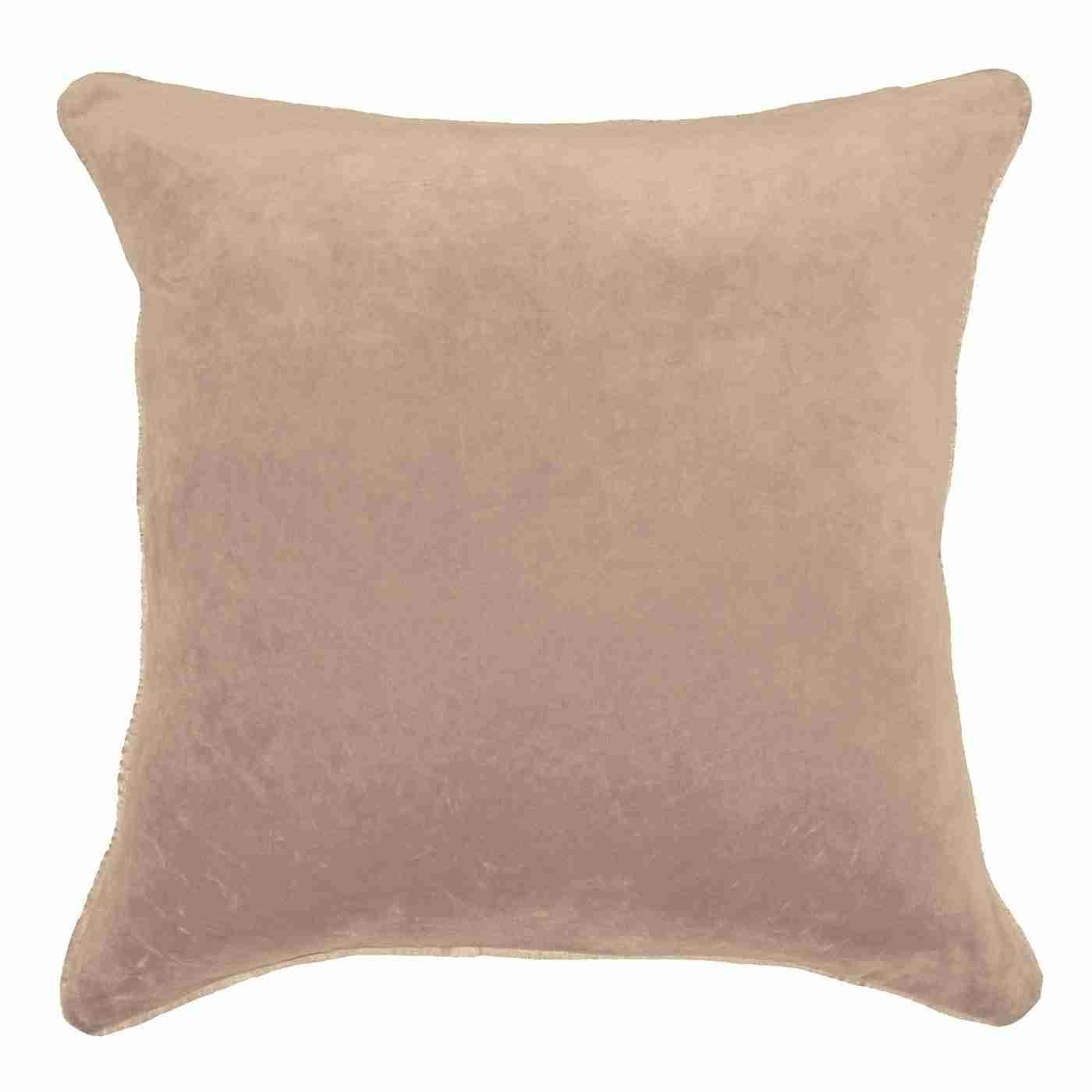 Velvet Natural Lounge Cushion 55 x 55cm-abc