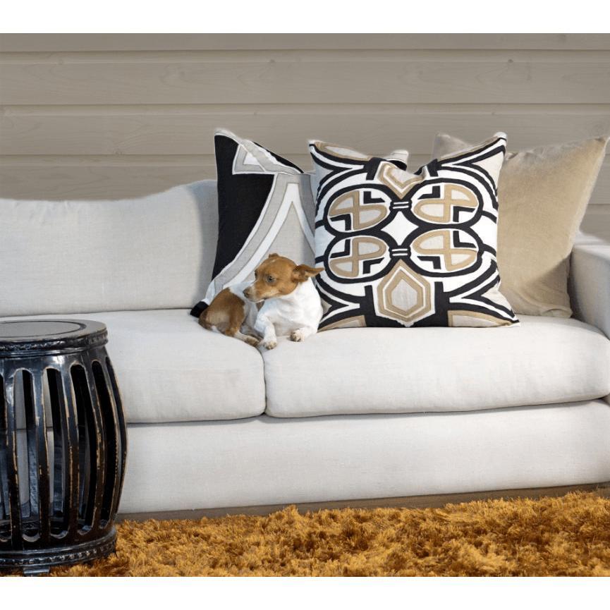 Velvet Natural Lounge Cushion 55 x 55cm-abc