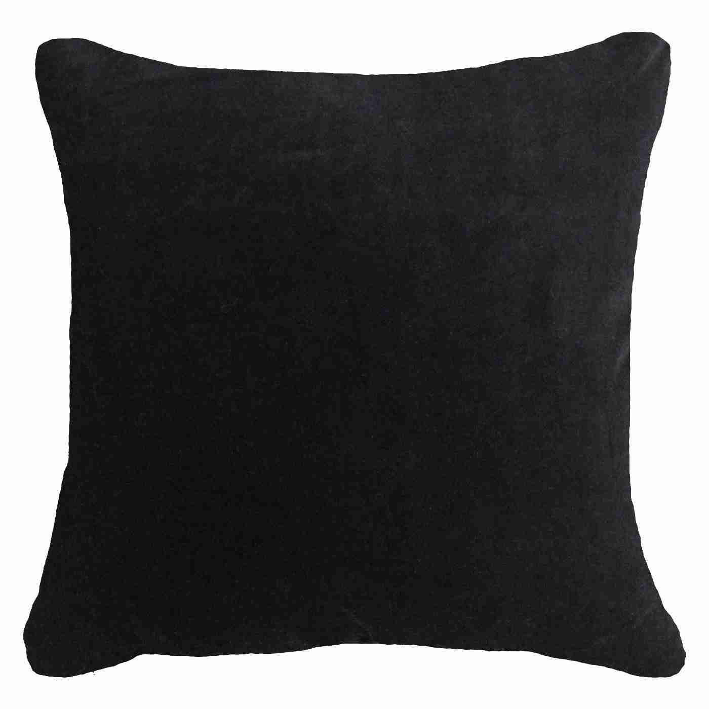 Velvet Black Lounge Cushion 55 x 55 cm-abc
