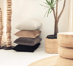 Velvet Black Lounge Cushion 55 x 55 cm-abc