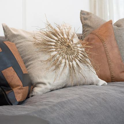 Wood Twigs Natural Linen Lounge Cushion 55 x 55 cm-abc