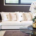 Horse Bit White Lounge Cushion 55x55cm-abc
