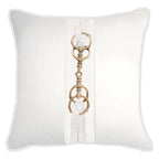 Horse Bit White Lounge Cushion 55x55cm-abc