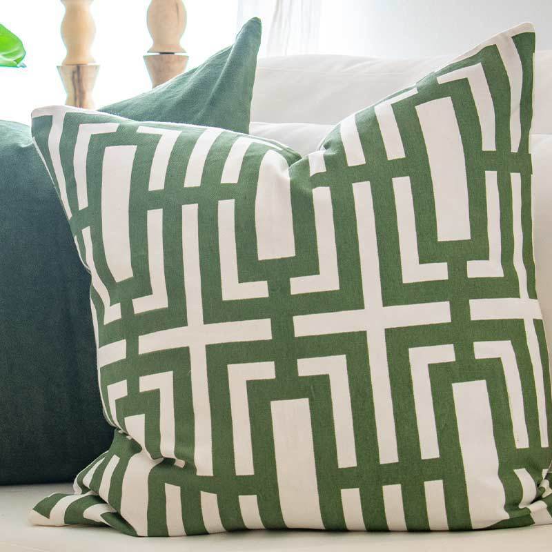Jade Screen Emerald Lounge Cushion 55 x 55cm-abc