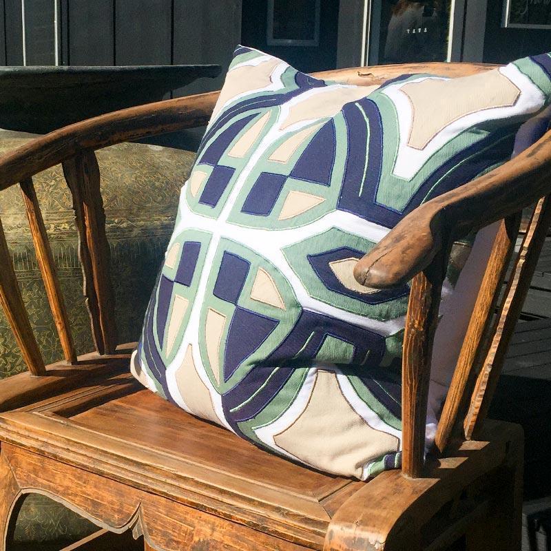 Zen Applique Emerald Lounge Cushion-abc