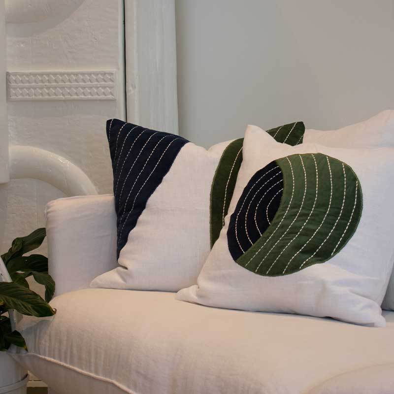 Applique Zen Circles Lounge Cushion 55 x 55cm-abc
