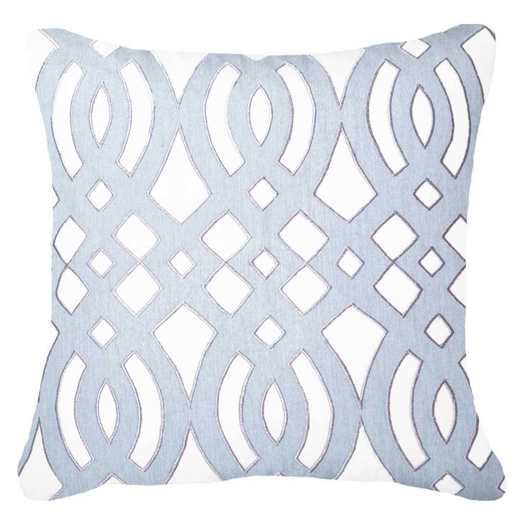 Outdoor Diamond Scroll Cloud Lounge Cushion 55 x 55 cm-abc