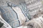 Outdoor Diamond Scroll Cloud Lounge Cushion 55 x 55 cm-abc