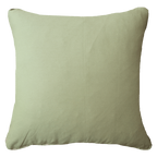 Cotton Reverse Green White Lounge Cushion 55 x 55 cm-abc