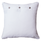 Cotton Reverse Green White Lounge Cushion 55 x 55 cm-abc