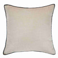 Piped Linen Natural Lounge Cushion 55 x 55 cm-abc