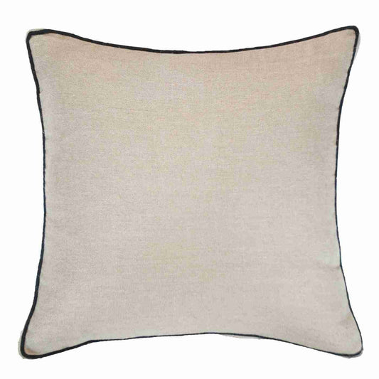 Piped Linen Natural Lounge Cushion 55 x 55 cm-abc