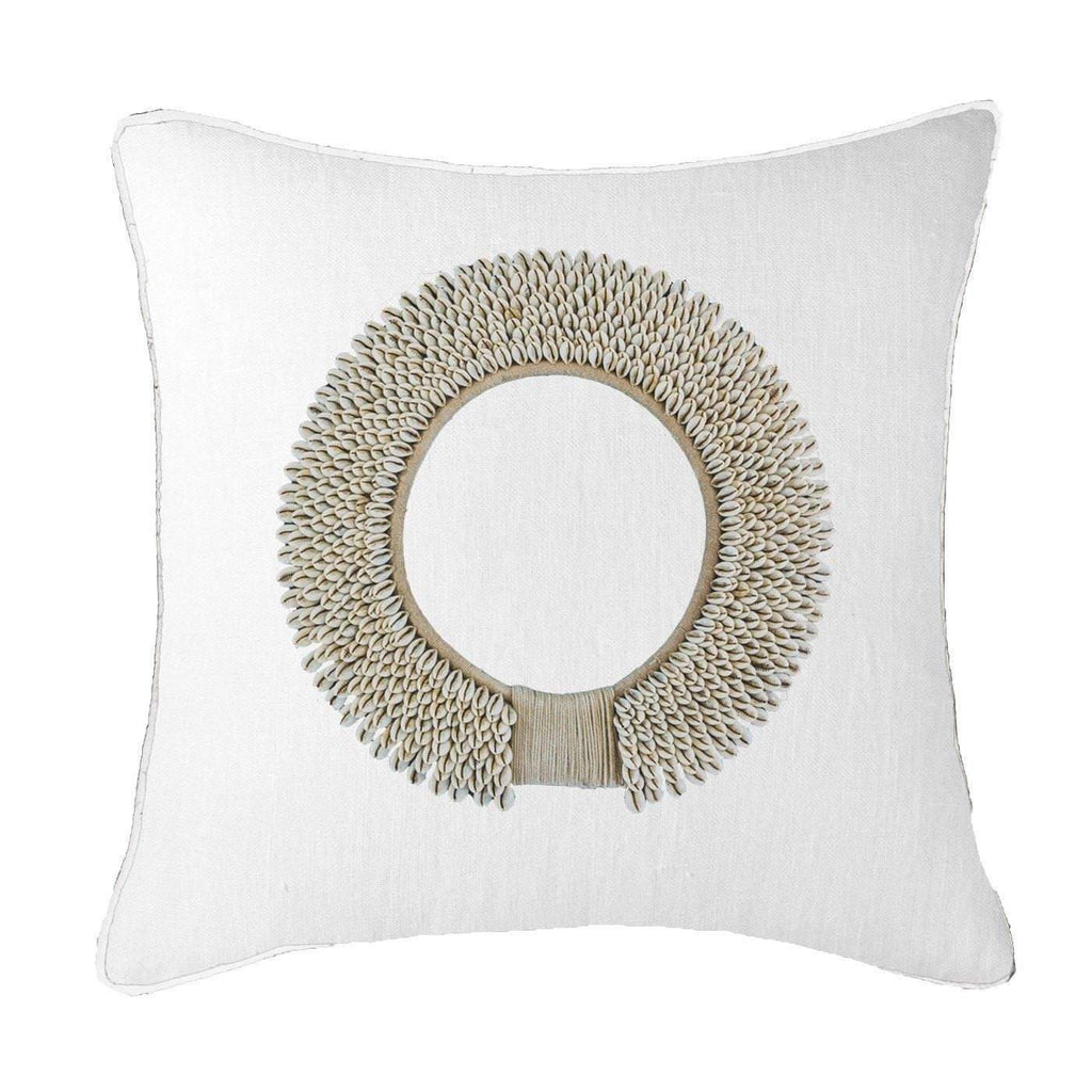 Shell Ring White Lounge Cushion 55 x 55 cm-abc