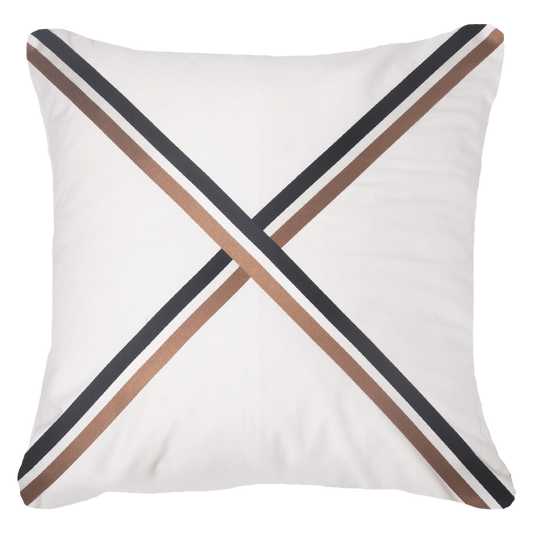 Braid Cayman White Lounge Cushion 55x55cm-abc