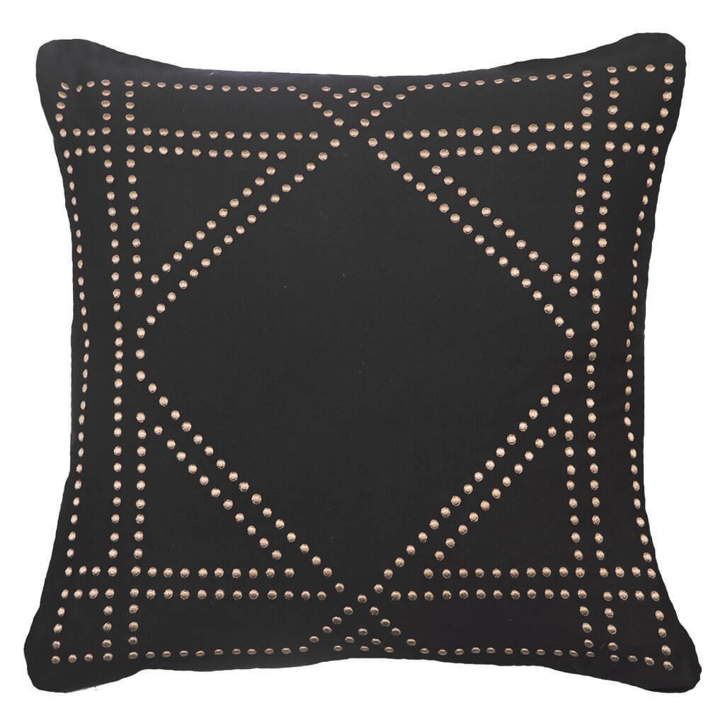 Dot Frame Black Lounge Cushion 55 x 55 cm-abc